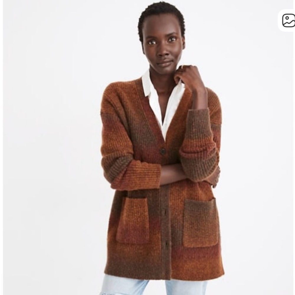 Madewell Space Dyed Maysfield Cardigan Sweater XS